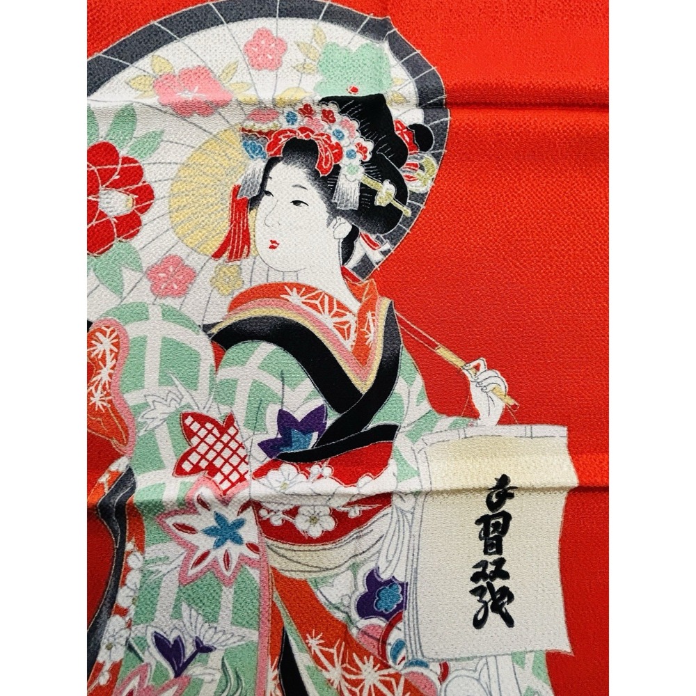 Ichikoshi Chirimen & Furoshiki Fujimiyabi Japanese Scarves Elegant Lot of 3 - Picture 5 of 14